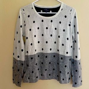 ⬇️LAST CHANCE⬇️ Market & Spruce Polka Dot Two Tone Gray Sweater